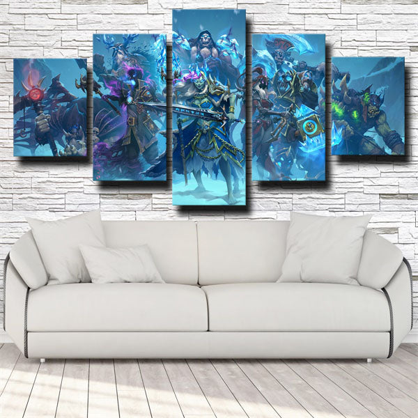 World Of Warcraft The Frozen Throne Full Characters Canvas Wall Art