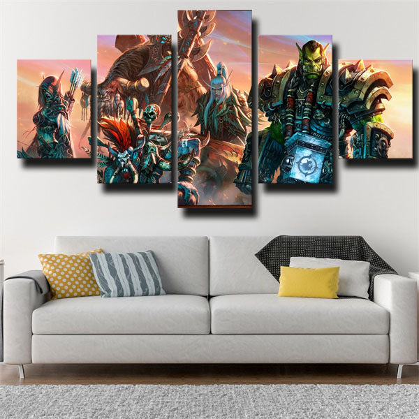 World Of Warcraft Warlords Of Draenor Full Characters Canvas Wall Art