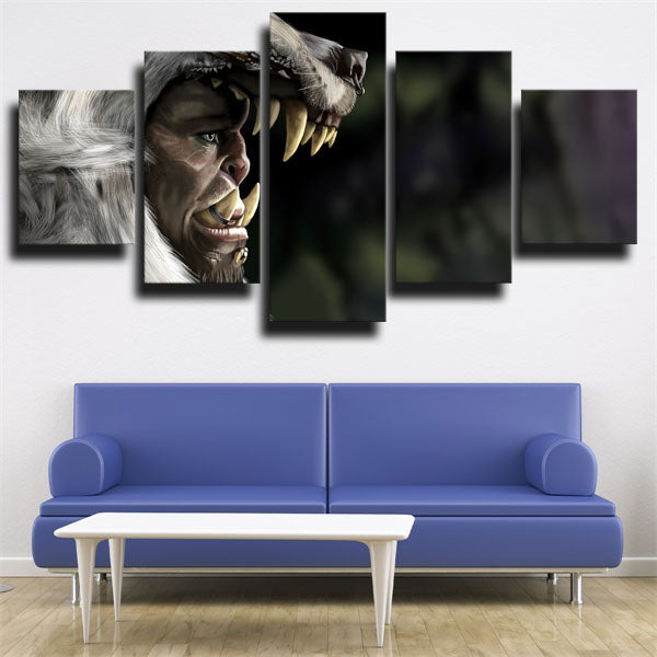 Warlords Of Draenor Orcs Durotan Long Teeth Canvas Wall Art