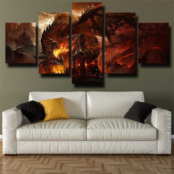 Wrath Of The Lich King Dragons Nozdormu Canvas Wall Art