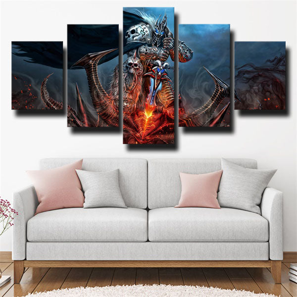 Wrath Of The Lich King Scourge Arthas Menethil Canvas Wall Art