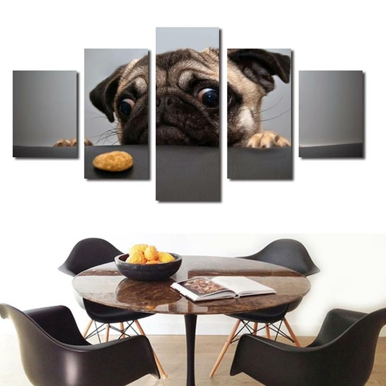 Cheeky Pug Canvas Wall Art