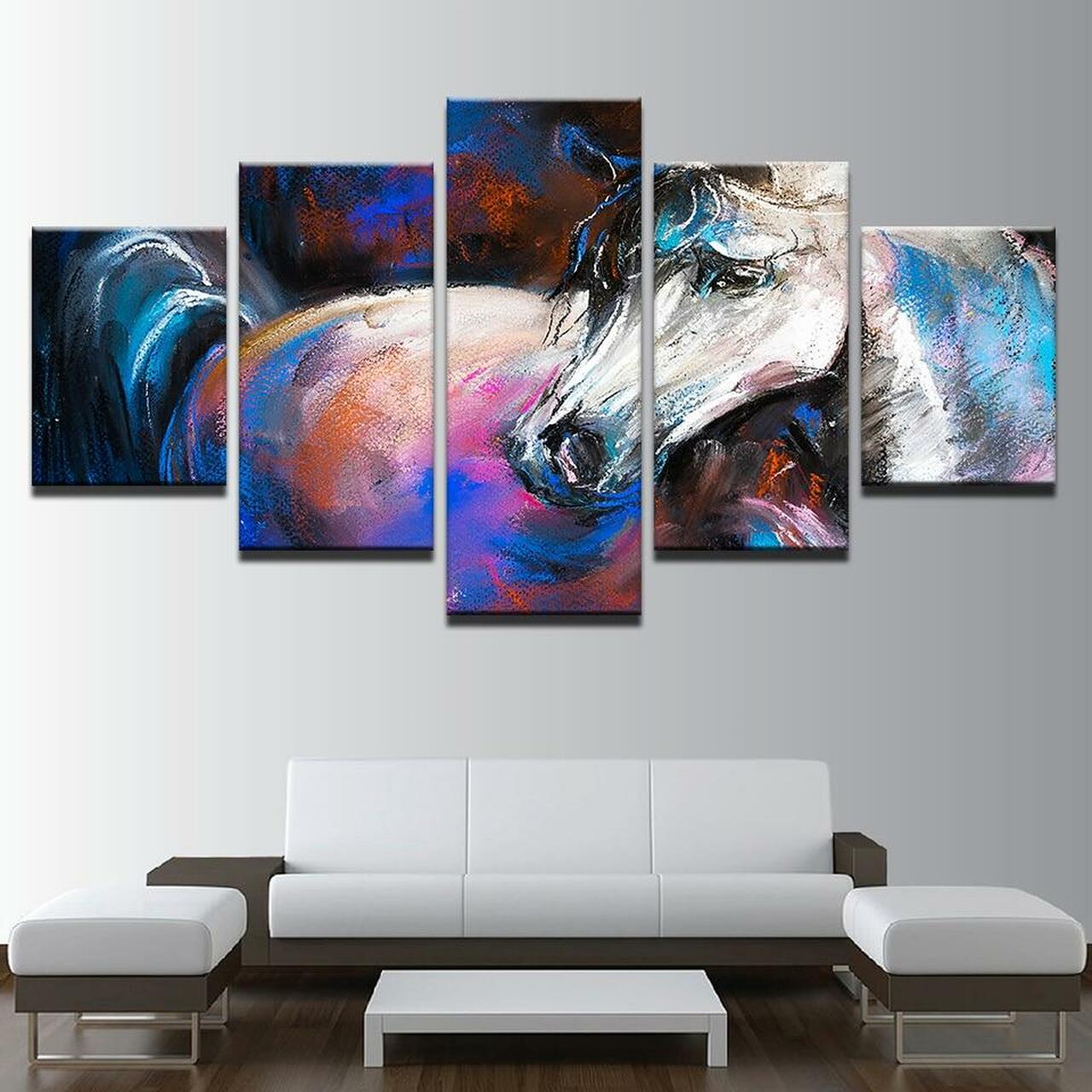 Watercolor Horse Canvas Wall Art