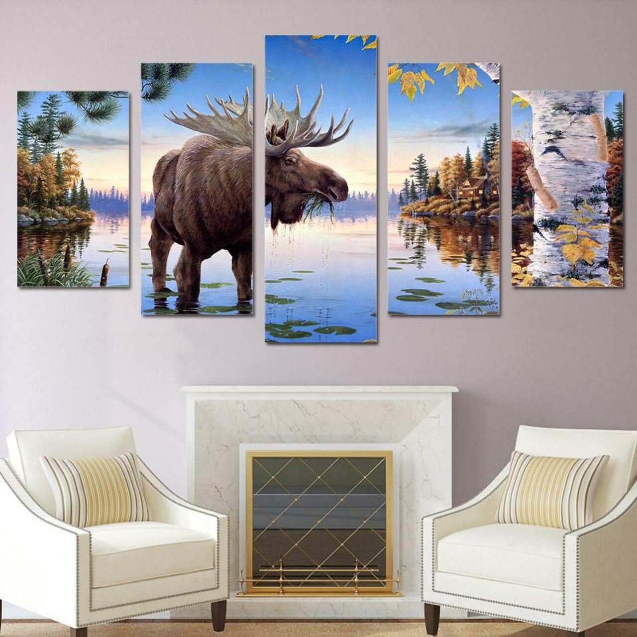 Lone Elk Canvas Wall Art