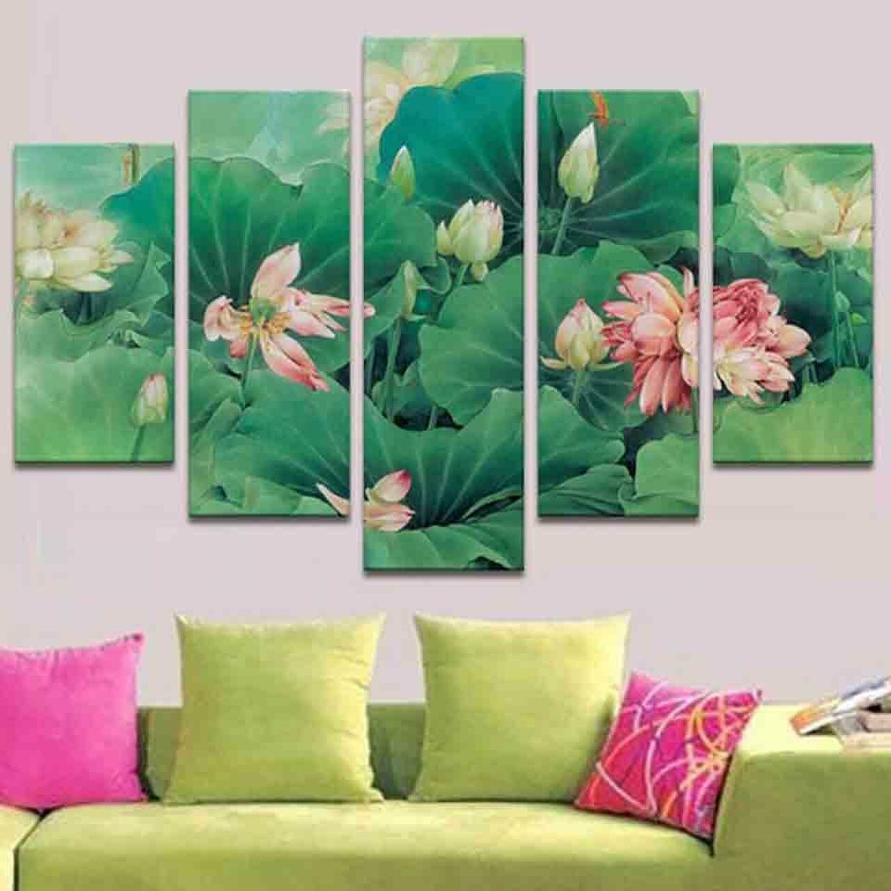 Lotus In Bloom Canvas Wall Art