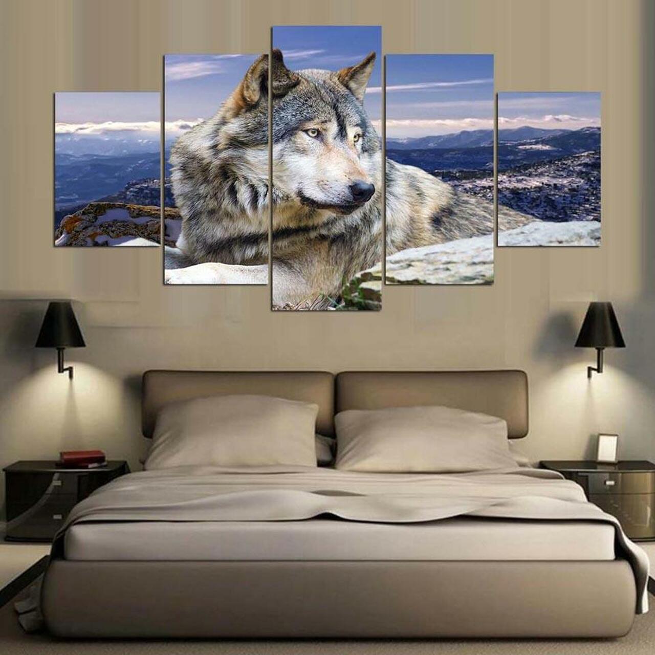 Mountain Wolf Canvas Wall Art