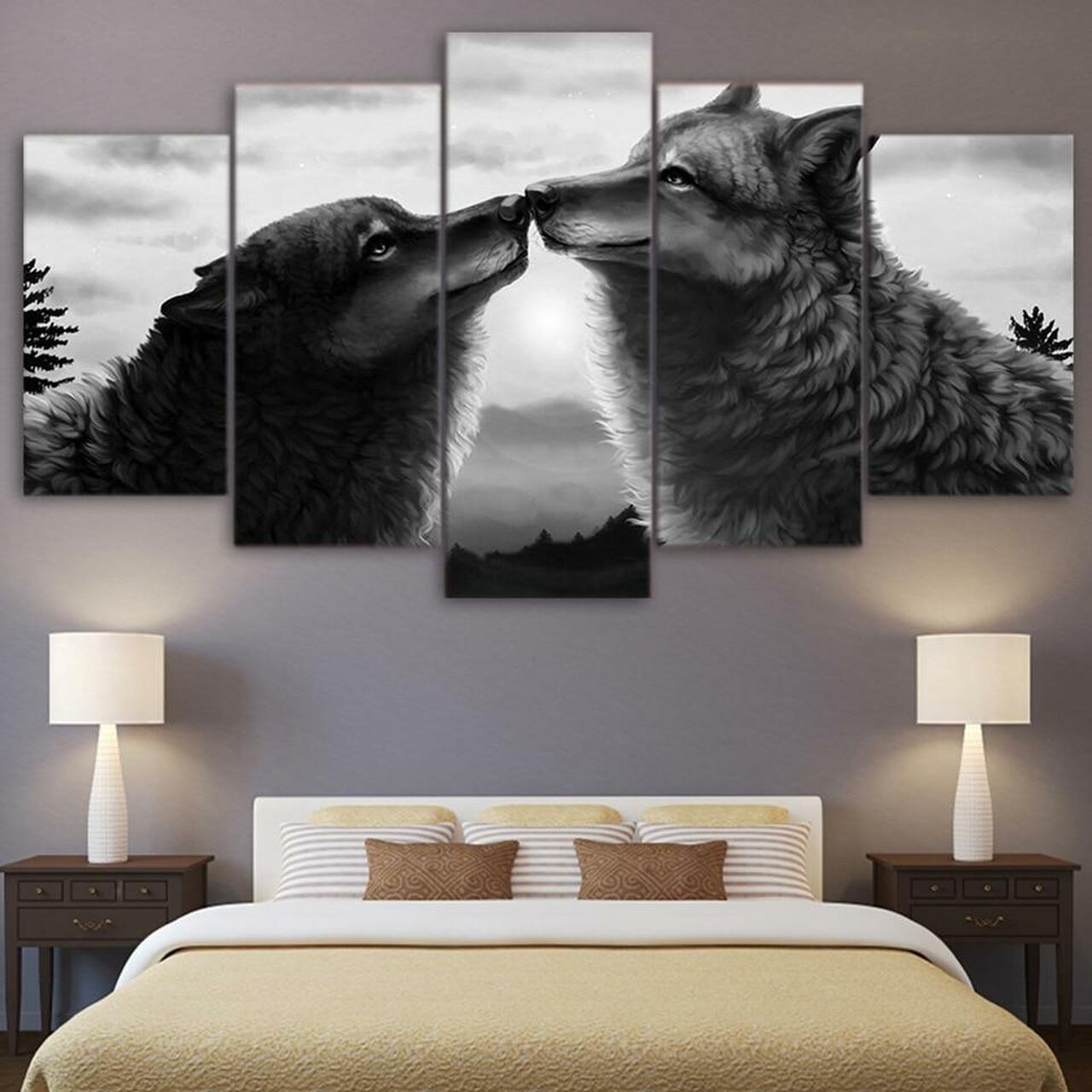 Wolf Love Canvas Wall Art