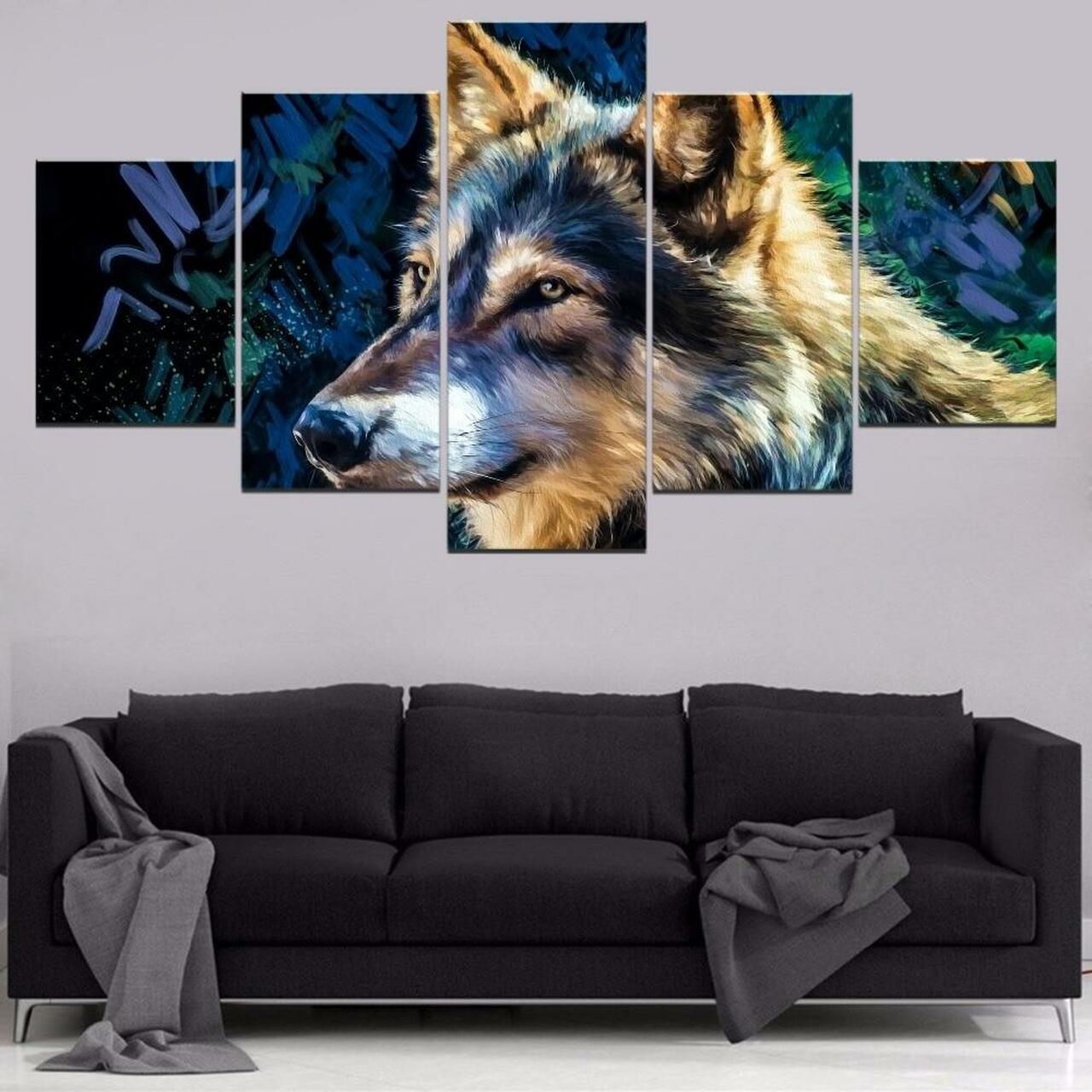 Wolf Artwork Canvas Wall Art