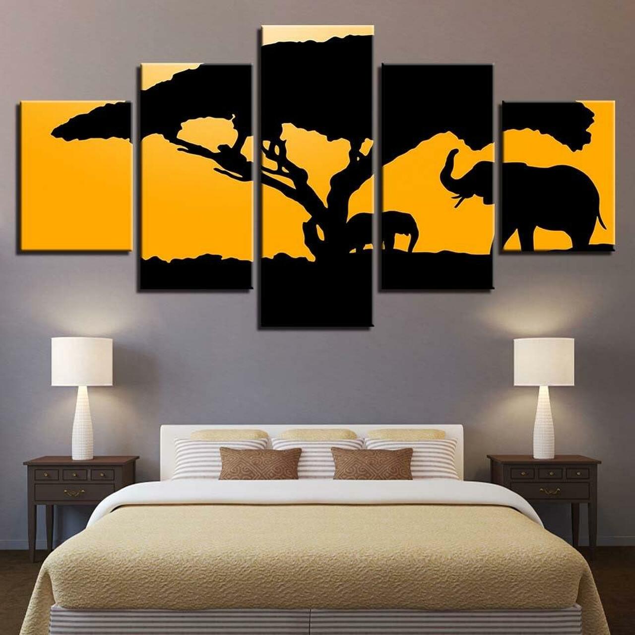 Sunset In Africa Canvas Wall Art