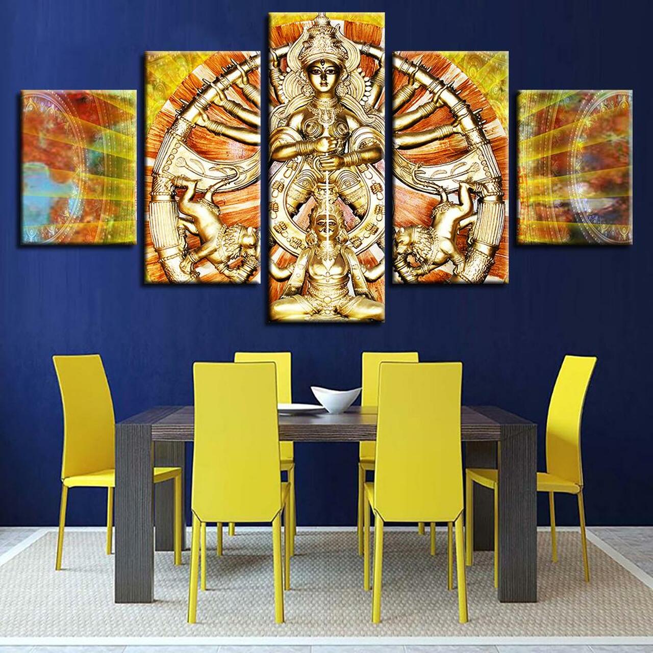 Fierce Durga Kali Canvas Wall Art