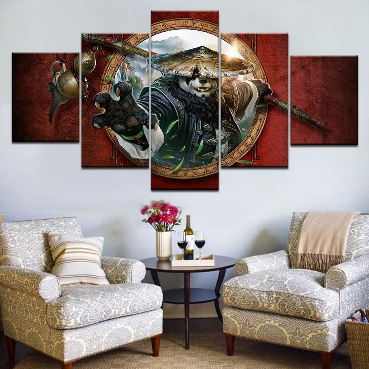 Wow Kung Fu Panda Canvas Wall Art