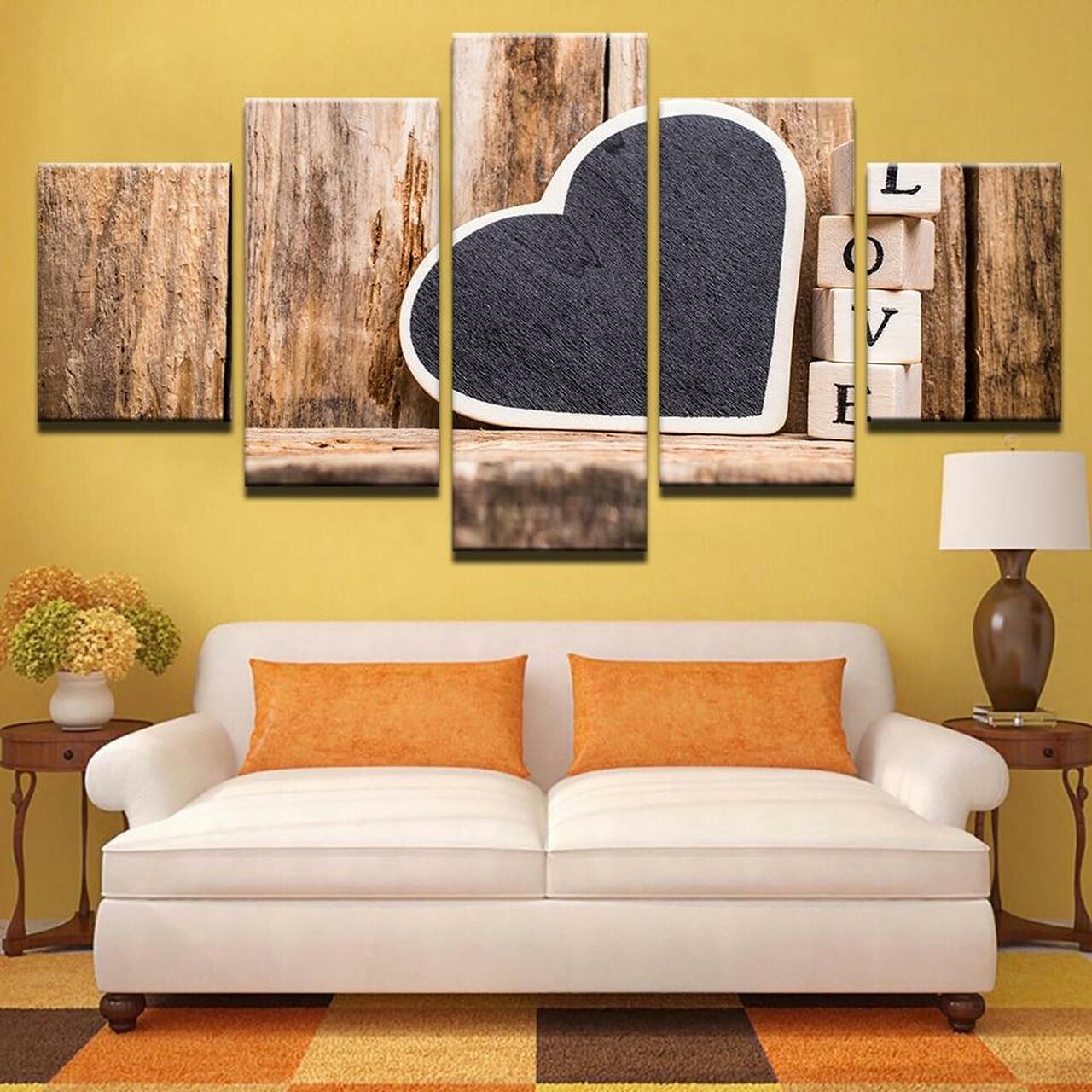 Love Heart Canvas Wall Art