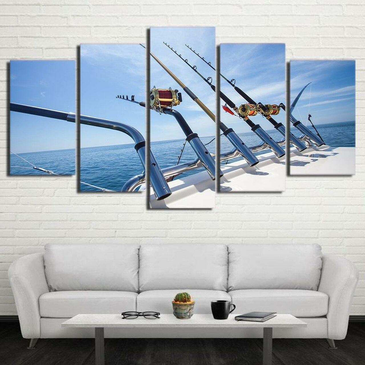 Fishing Rods Canvas Wall Art