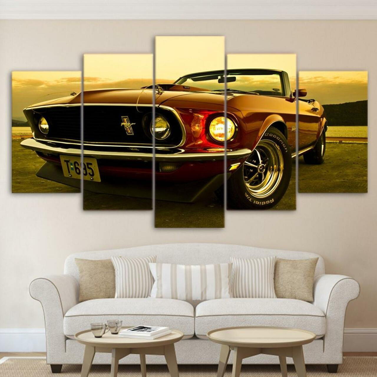 1969 Ford Mustang Canvas Wall Art