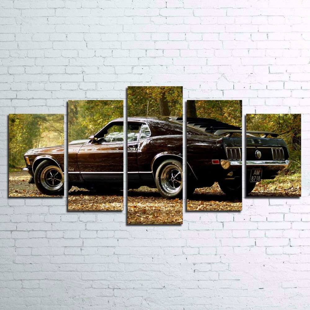 1970 Ford Mustang Car Canvas Wall Art