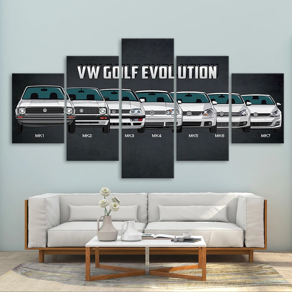 Vintage Retro Hot Vw Sports Car Canvas Wall Art