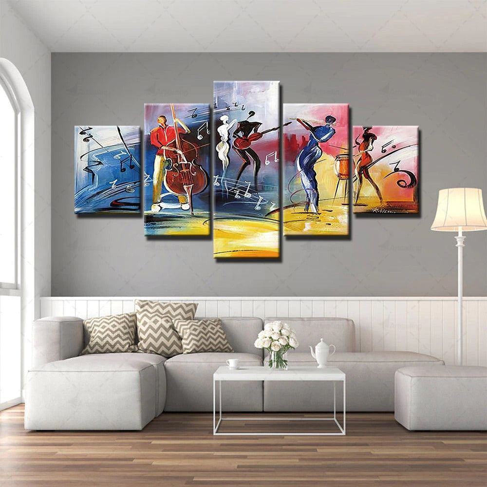 Character Abstract Music Canvas Wall Art