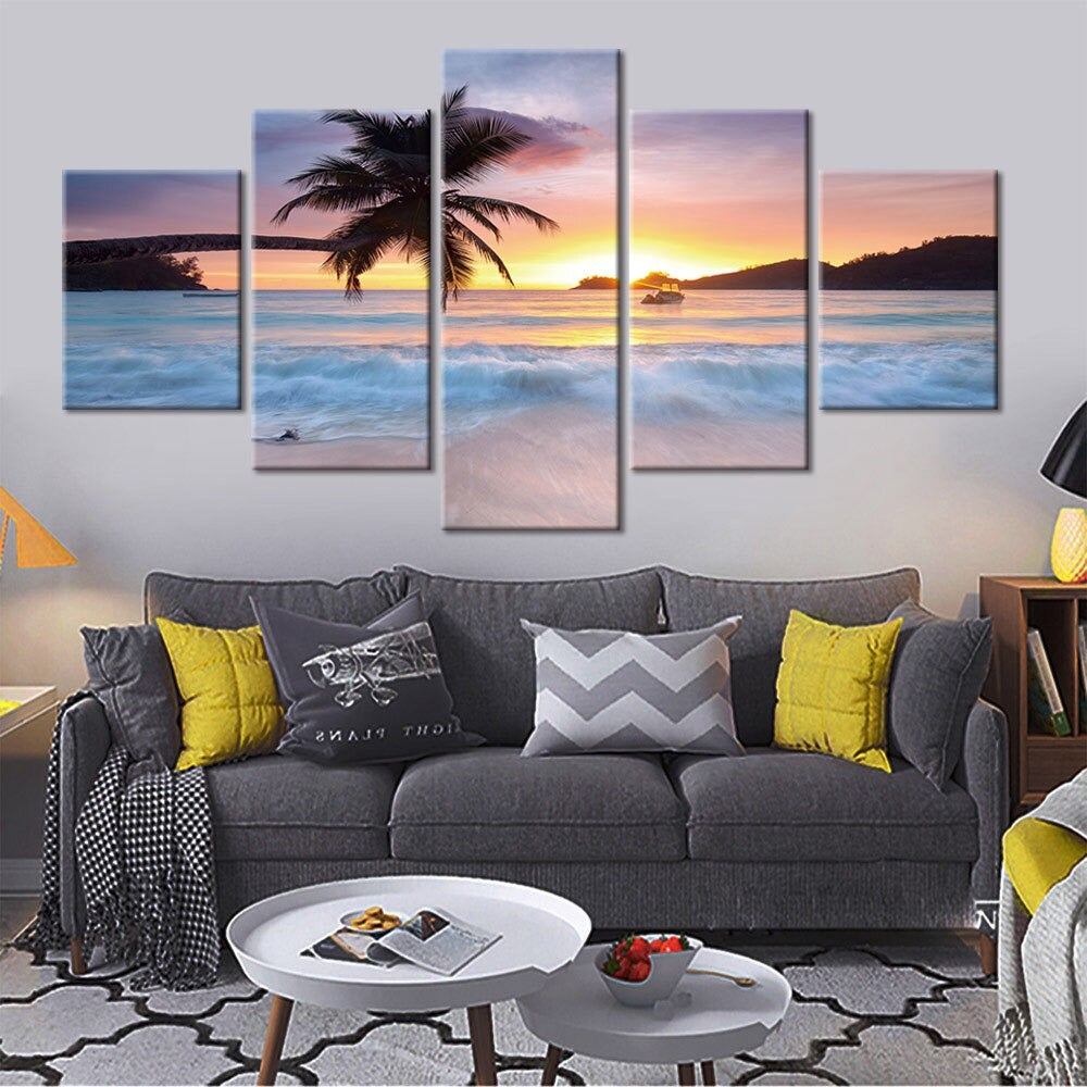 Beach Sea View Canvas Wall Art Beach Sea View Canvas Wall Art