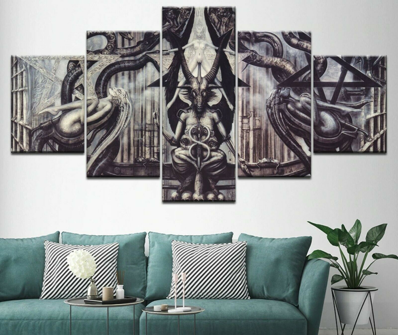 Abstract Baphomet Canvas Wall Art