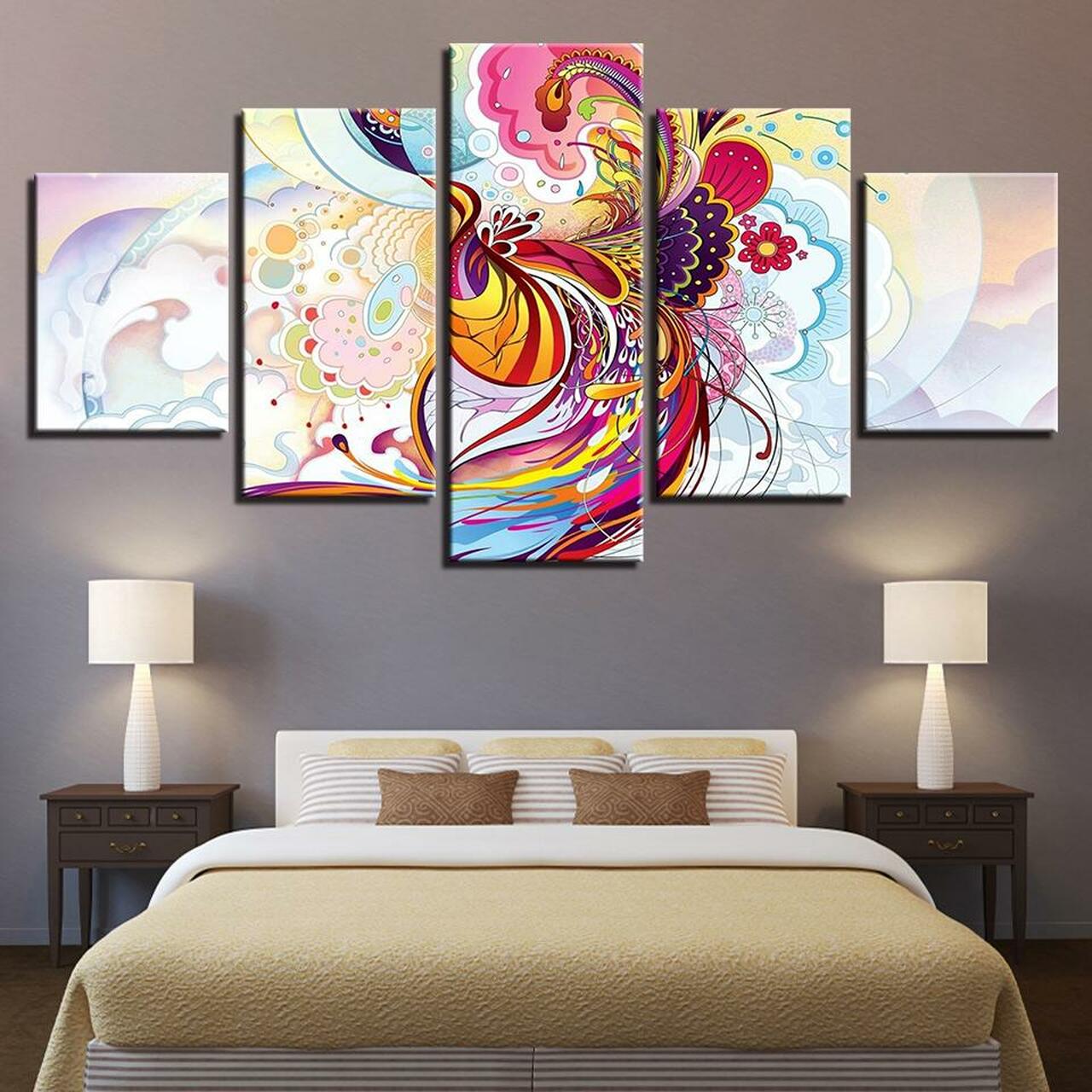 Abstract Peacock Canvas Wall Art