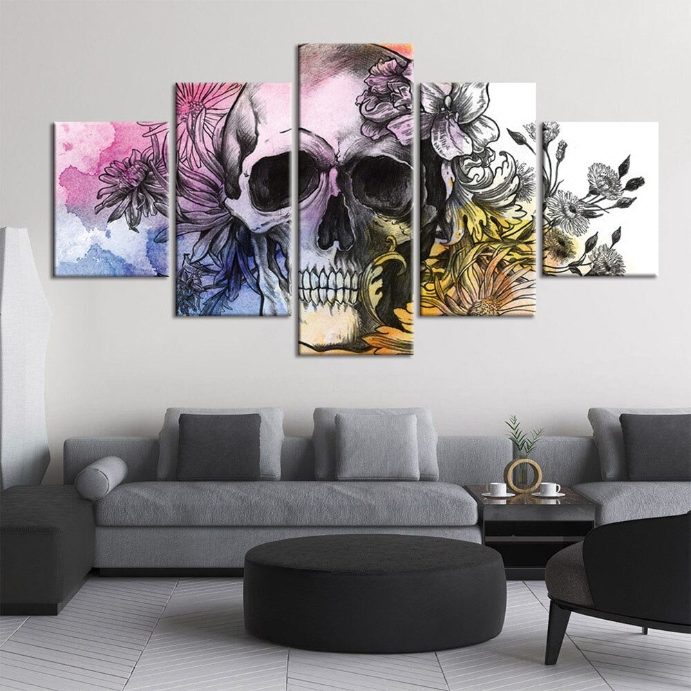 Abstract Skull Canvas Wall Art Abstract Skull Canvas Wall Art
