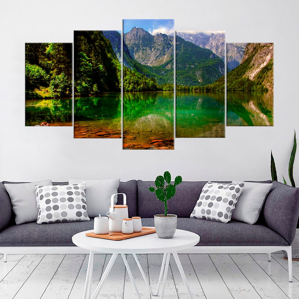 Alps Mountain Lake Konigssee Fine Canvas Wall Art