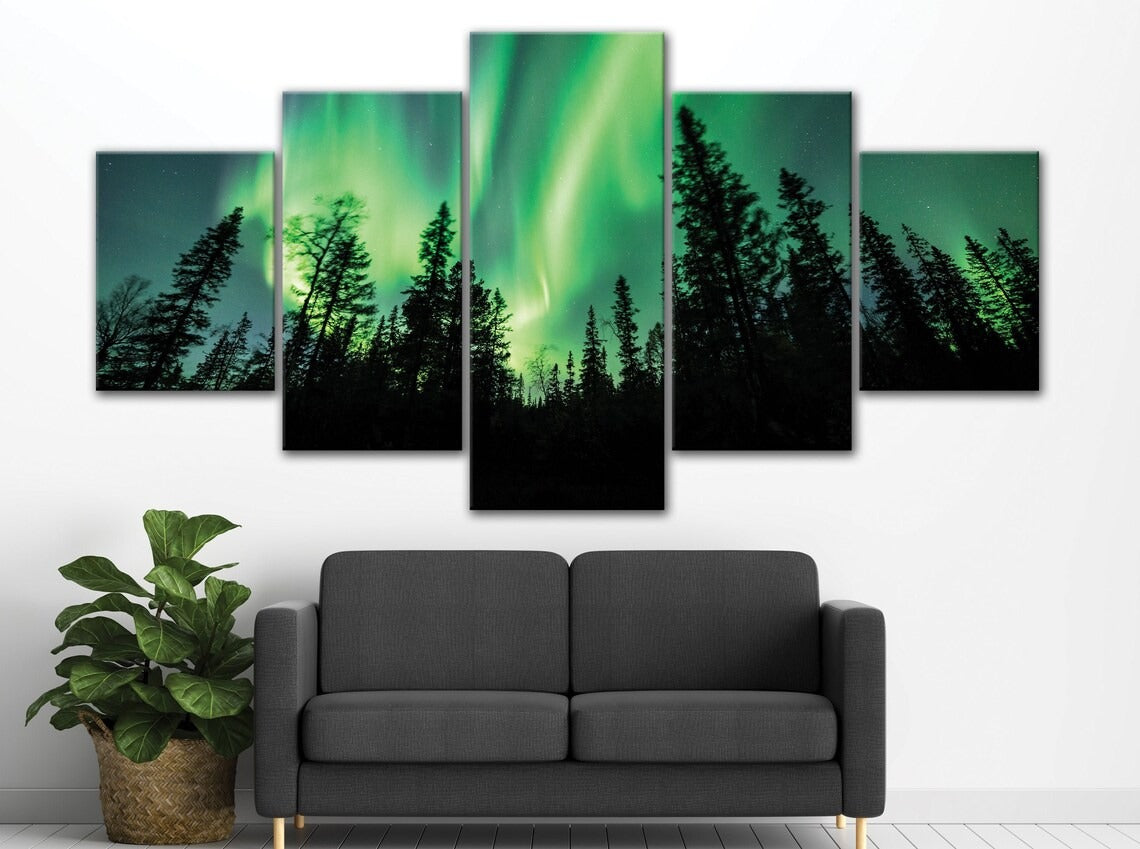 Aurora Borealis Northern Lights Canvas Wall Art