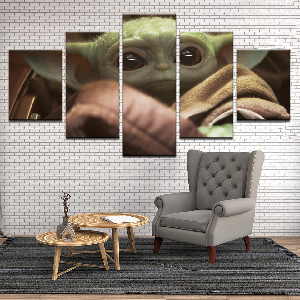 Baby Yoda The Child Mandalorian Star Wars Canvas Wall Art