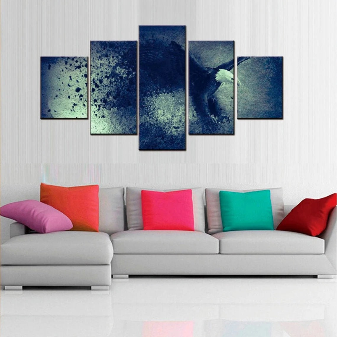 Bald Eagle In Flight Wildlife Canvas Wall Art