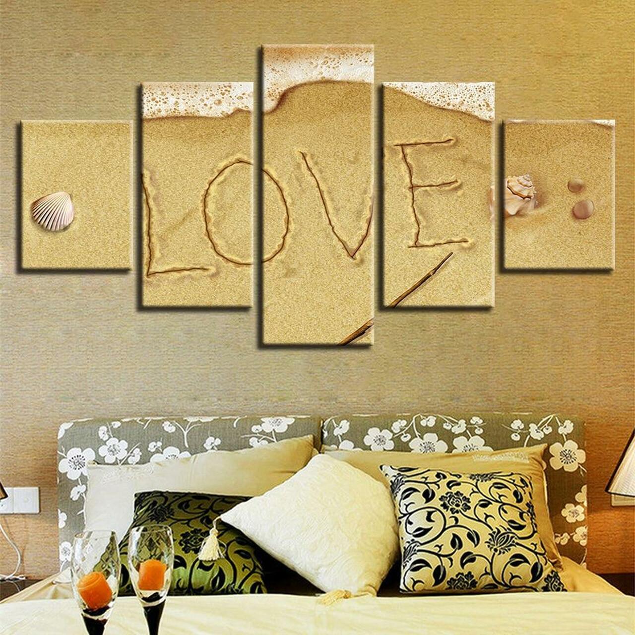 Beach Love Canvas Wall Art