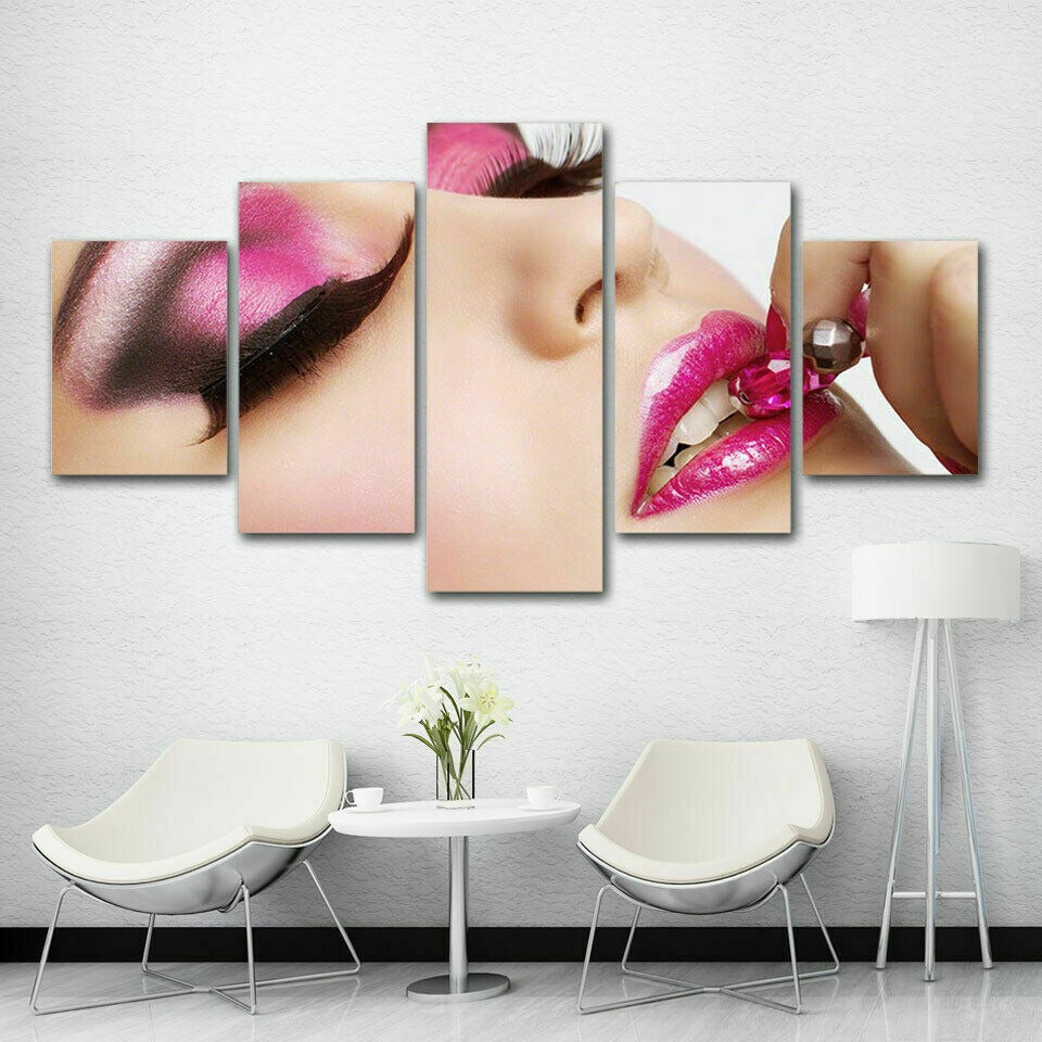 Beauty Girl Nail Salon Make Up-2 Canvas Wall Art