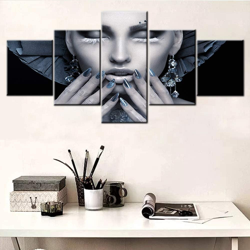Beauty Girl Nail Salon Make Up-3 Canvas Wall Art
