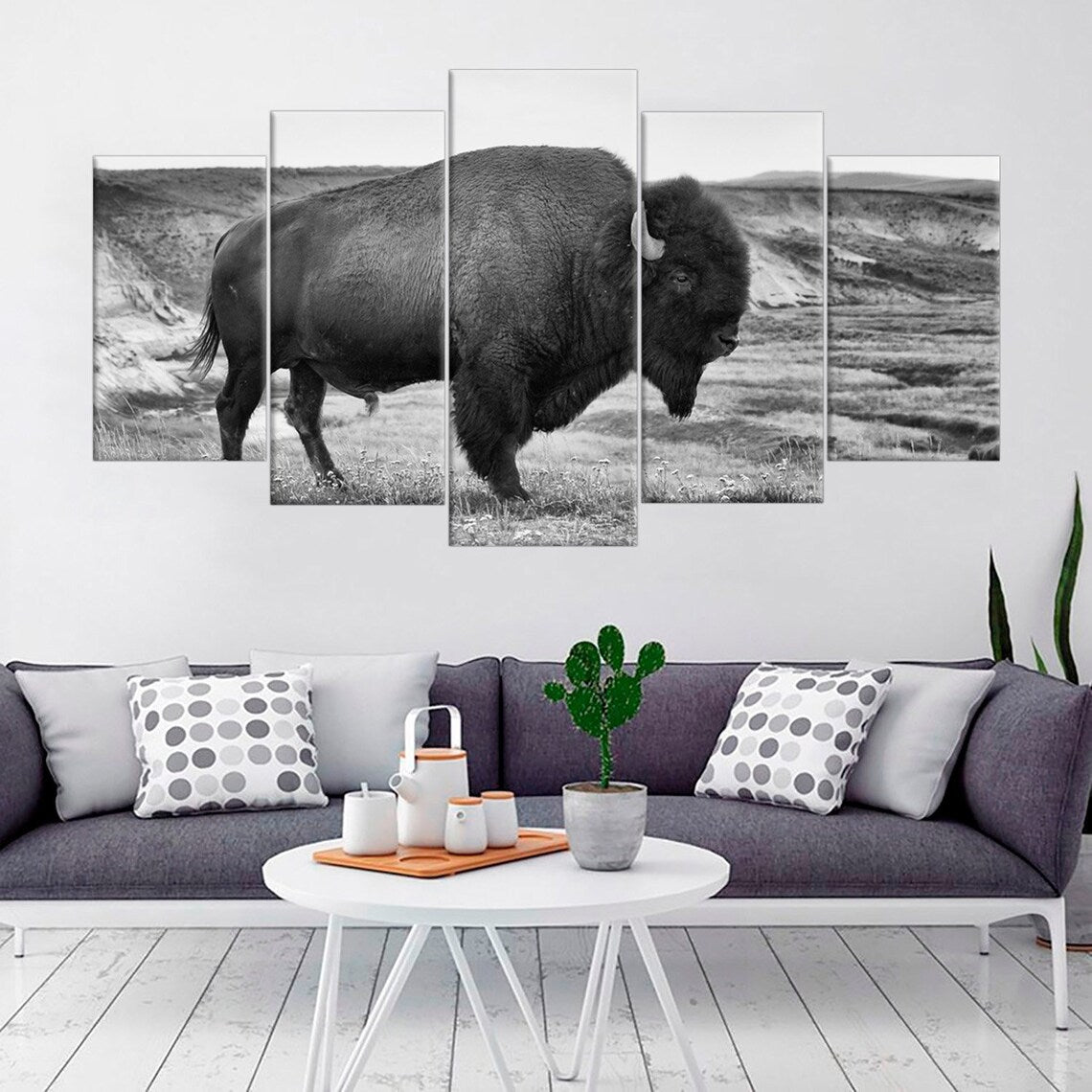 Bison American Buffalo Canvas Wall Art