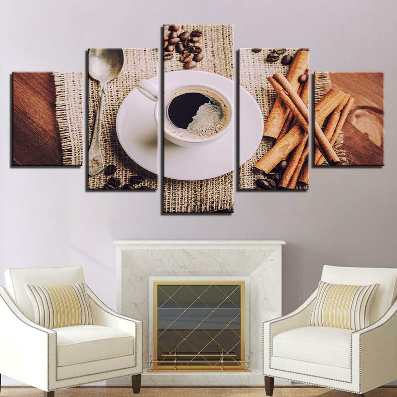 Black Coffee Canvas Wall Art
