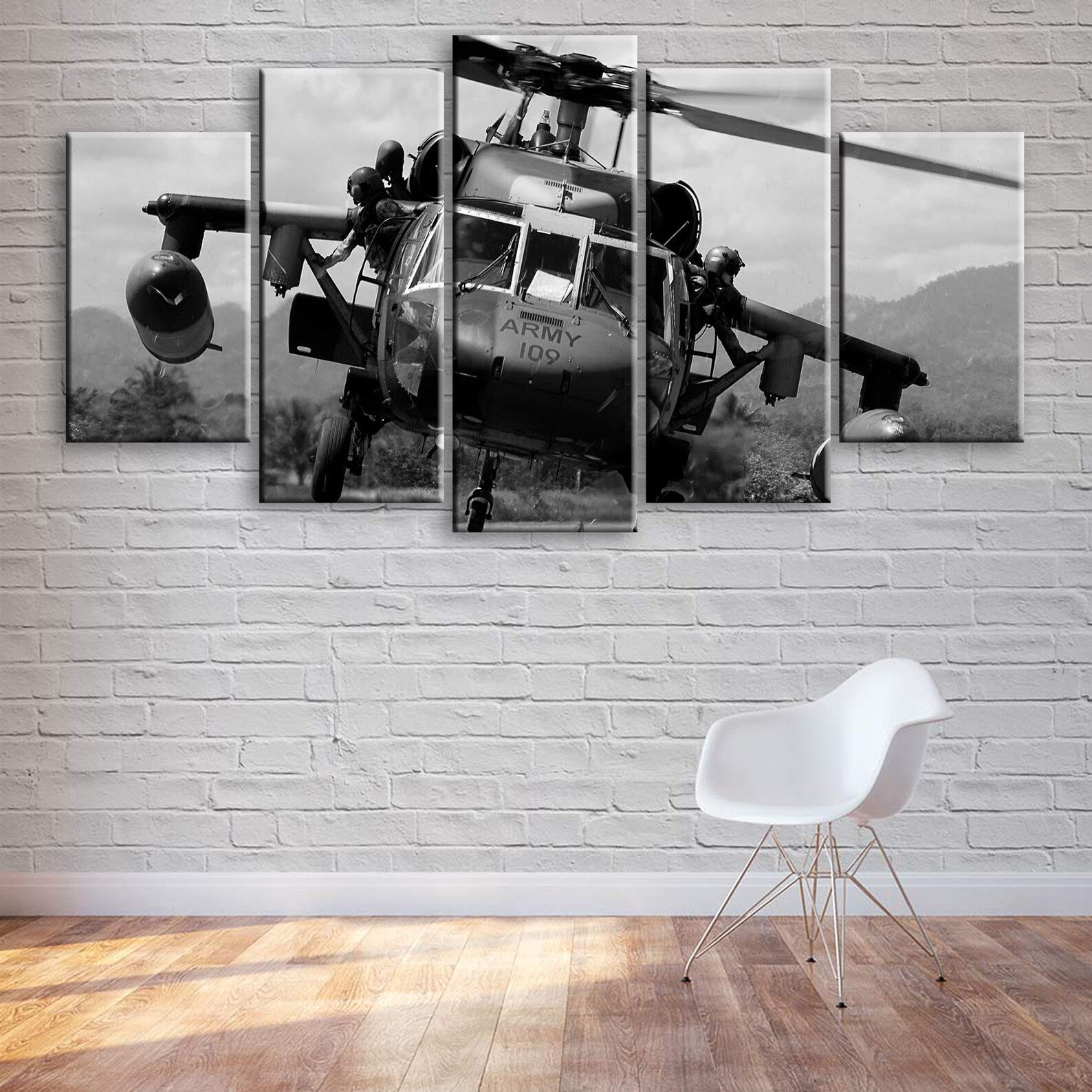 Black Hawk Helicopter Canvas Wall Art
