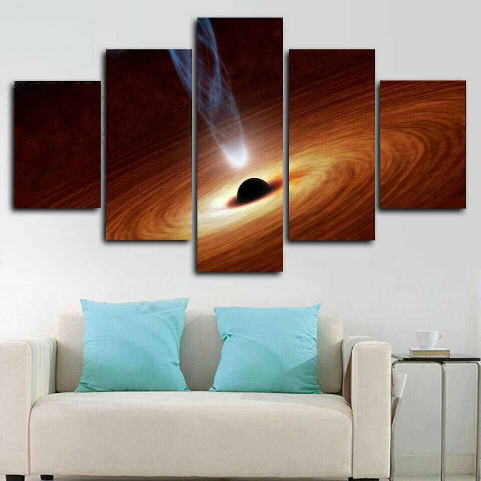 Black Hole Space Universe Canvas Wall Art