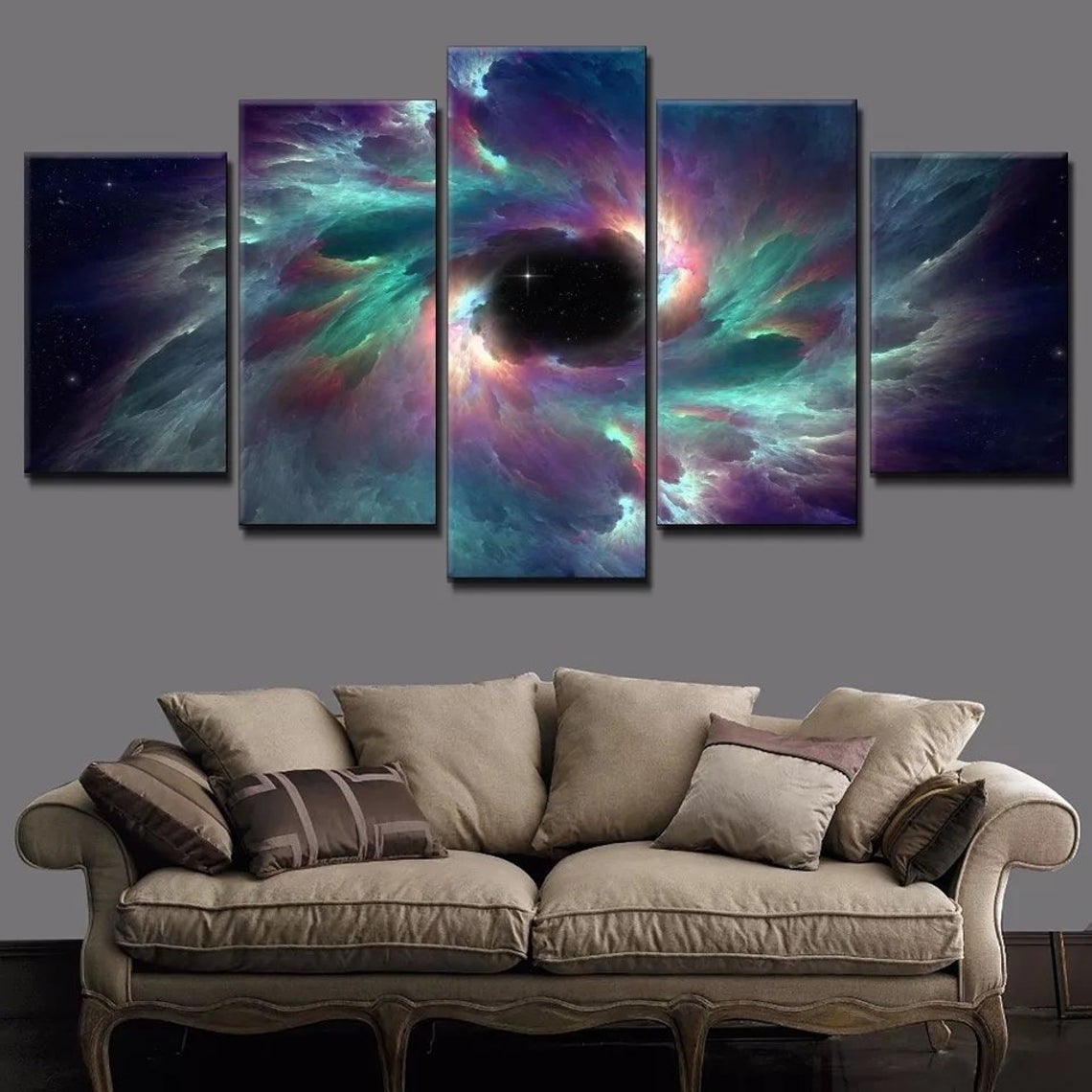 Black Hole Universe Canvas Wall Art