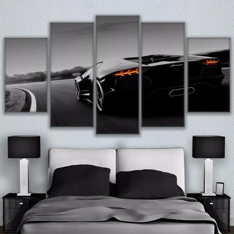 Black Lamborghini Canvas Wall Art