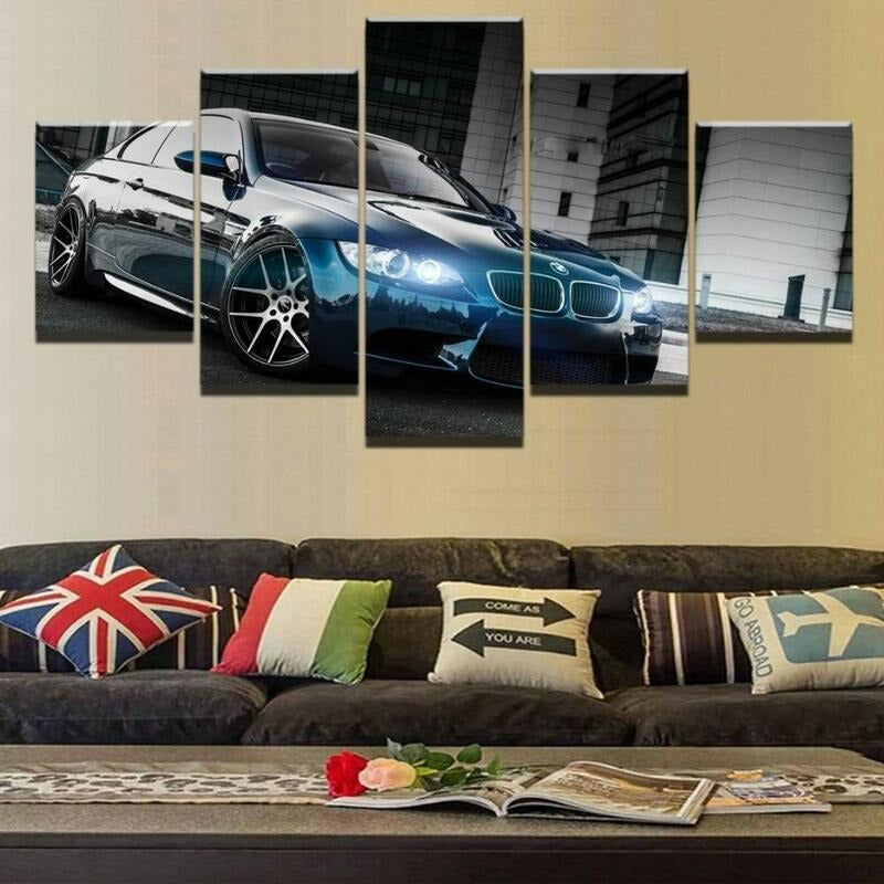 Black M3 Sport Car Canvas Wall Art