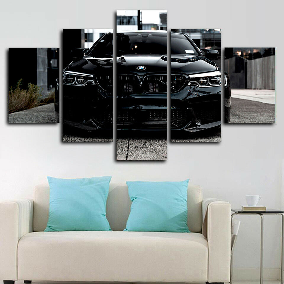 Black M5 Super Car Canvas Wall Art