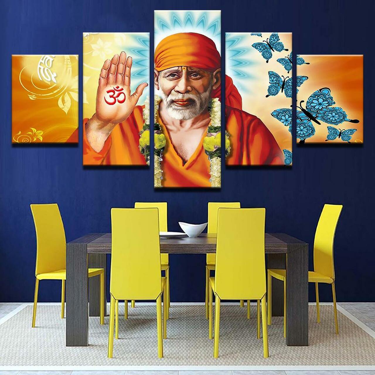 Blessings Of Sai Baba Canvas Wall Art