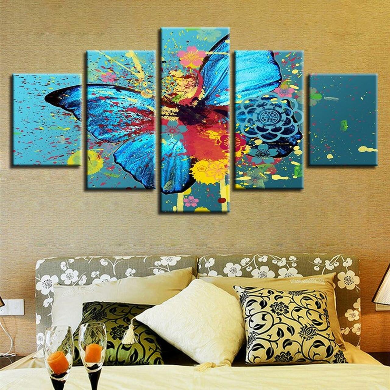 Blue Butterfly Canvas Wall Art