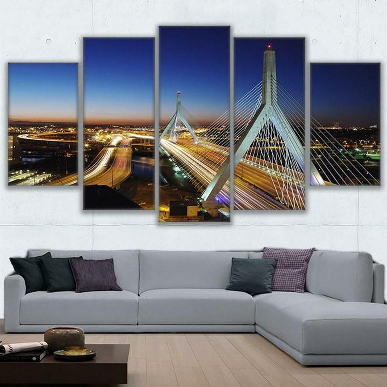 Boston Bridge Canvas Wall Art