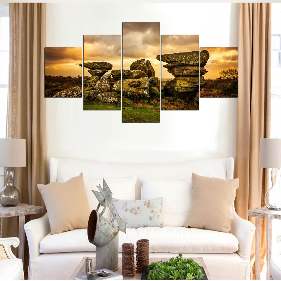 Brimham Rocks Nature Scenery Canvas Wall Art