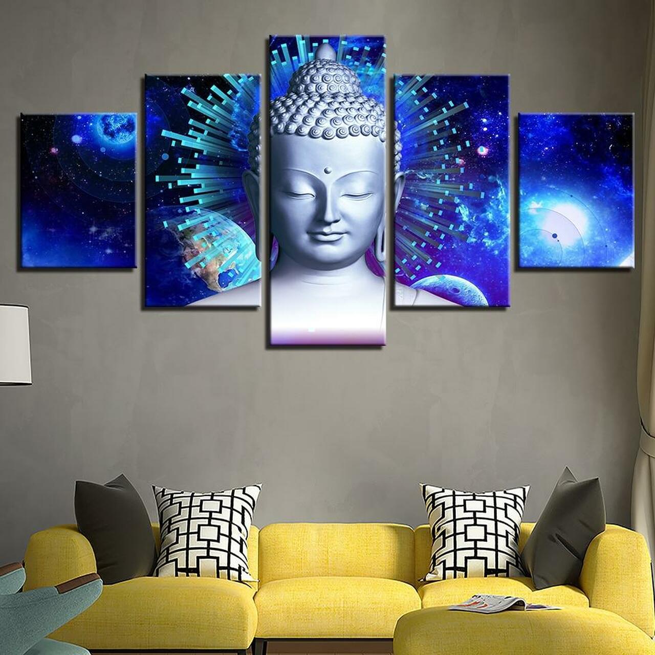 Buddha And Stars Canvas Wall Art