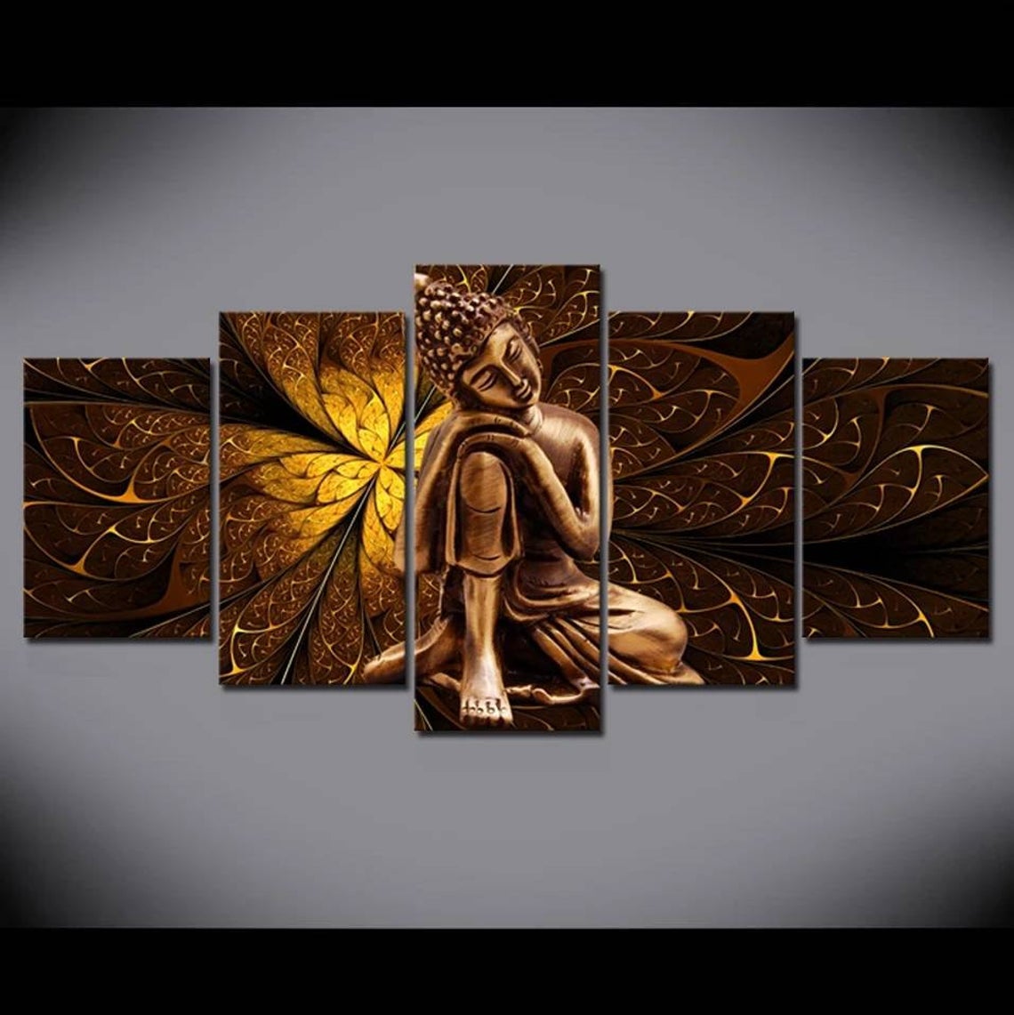 Buddha Golden Canvas Wall Art