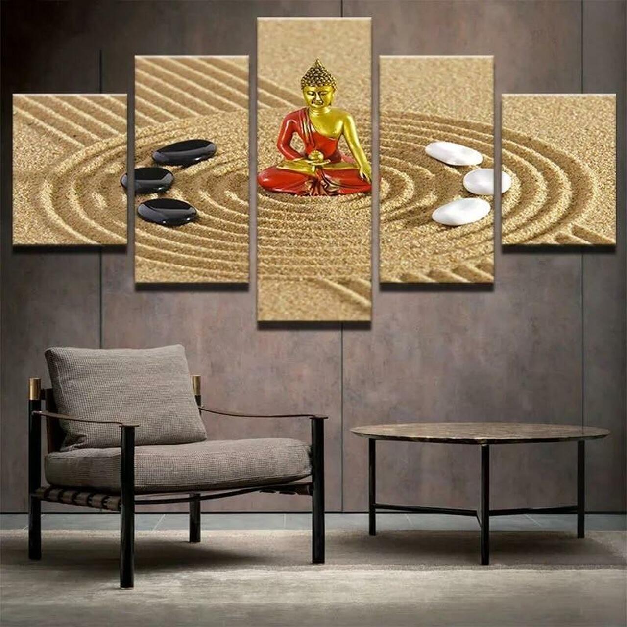 Buddha Yin Yang Canvas Wall Art