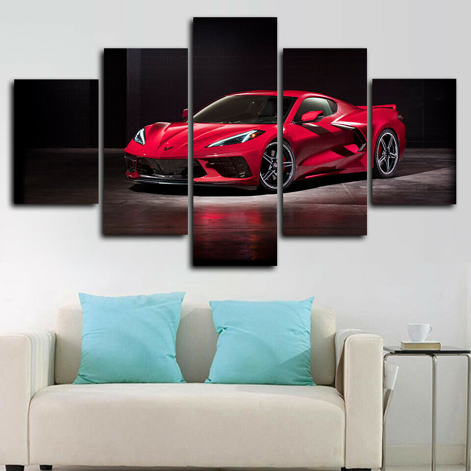 Chevy Corvette Stingray C8 2020 Canvas Wall Art