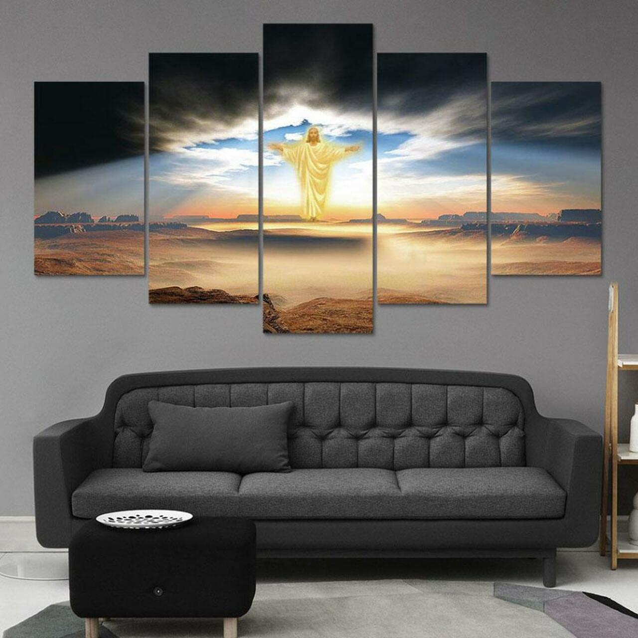 Christ In The Sky Canvas Wall Art