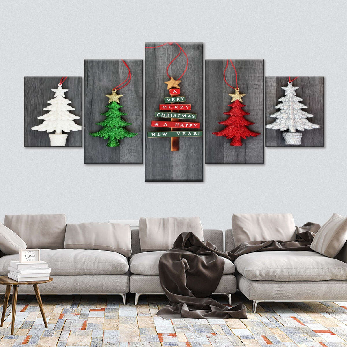 Christmas Trees Canvas Wall Art